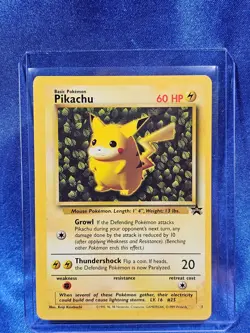 Vintage 1999 Pokemon IVY Pikachu Black Star #1 League Promo Card WOTC LP - Image 1