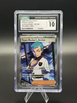 Pokemon TCG - 223/182 Trainer Team Rocket's Archer Ultra Rare Holo - CGC 10 - Image 1