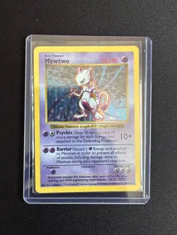 1999 Pokemon Base Set Mewtwo Holo Rare 10/102 Unlimited LP Vintage WOTC - Image 1