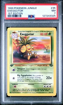 Exeggutor 35/64 1st Edition Jungle Pokemon PSA 7 - Image 1