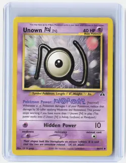 Unown [N] 50/75 Uncommon Neo Discovery Pokemon Lightly Played - Image 1