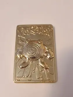 Vintage 1999 Gold Plated Poliwhirl Pokemon Card Burger King - Image 1