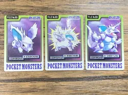 Pokemon Carddass Card Nidoran, Nidorino, Nidoking Bandai Pocket Monsters - Image 1
