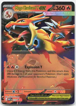 Mega Charizard Y ex 030 Holo Promo ME: Mega Evolution Promo Pokemon Near Mint - Image 1