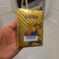 Pokemon 55pc Gold Card Pack Rare Golden Foil Cards - Image 2