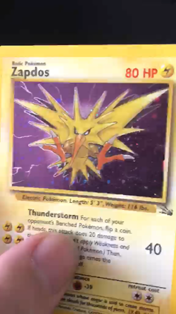 Pokemon TCG Rare Holo Zapdos Fossil 15/62 HP Condition WOTC 4th Print 1999-2000 - Image 2