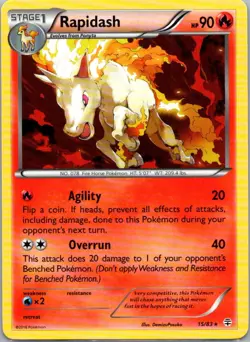 Pokemon TCG Rapidash 15/83 Generations NM - Image 1