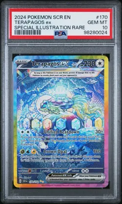 Terapagos EX PSA 10 🐢 Pokemon Stellar Crown Special Ilustration Rare 170 - Image 1