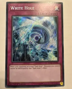 Yugioh LCKC-EN102 WHITE HOLE SECRET RARE 1ST EDITION (NM) - Image 2