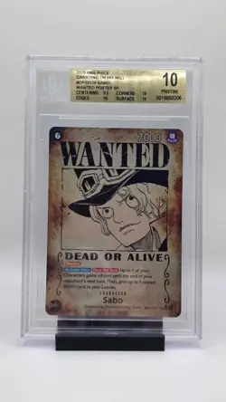 2025 One Piece Carrying On His Will OP13-120 Sabo WANTED POSTER BGS 10 PRISTINE - Image 1