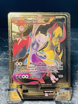 Mewtwo EX Gold Display Card Pokemon TCG - Image 1
