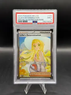 2025 POKEMON MEGA EVOLUTION SPECIAL ILLUSTRATION RARE LILLIE DETERMINATION PSA 9 - Image 1