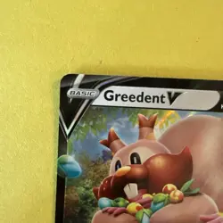 Pokemon Fusion Strike GREEDENT V Ultra Rare Single Card 217/264 - Image 2