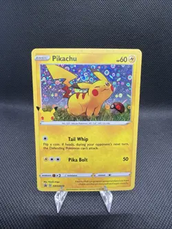 Pokemon Pikachu General Mills SWSH039 Sword Shield Black Star Promo Cosmos Holo - Image 1