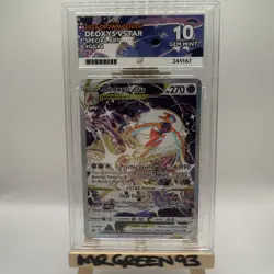 Pokemon TCG Card Deoxys VSTAR GG46/GG70 PERFECT SUBGRADES ACE 10 - Crown Zenith - Image 1