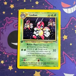 Ledian Uncommon Neo Genesis 1st Edition 039/111 Pokemon Card LP - Image 1