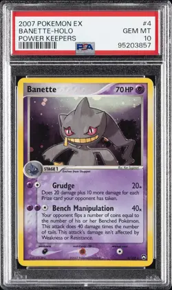 2007 POKEMON EX POWER KEEPERS #4 BANETTE-HOLO PSA 10 - Image 1