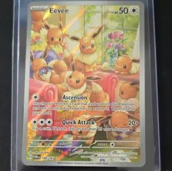 Pokemon Eevee Illustration Rare Full Art Holo Sv06: Twilight Masquerade 188/167 - Image 1