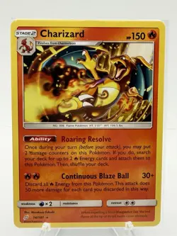 Pokemon TCG Charizard 14/181 Team Up Rare Non-Holo LP - Image 2