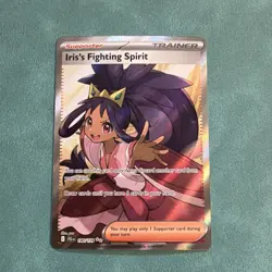 Pokemon Iris's Fighting Spirit Trainer-Supporter Ultra Rare Sv09 180/159 Holo - Image 1