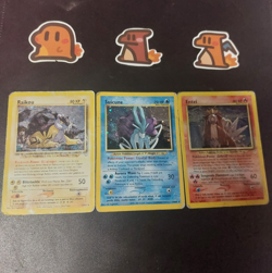 Pokemon Suicune Entei + Raikou Neo revelation NR 6 13 14 / 64 Wotc tcg trio Set! - Image 1