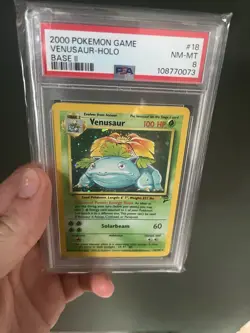 Pokemon TCG Venusaur Base Set 2 Holo Unlimited PSA 8 NM-MT - Image 3