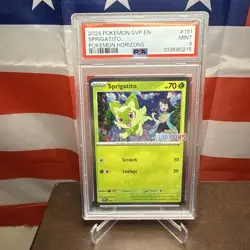 2024 POKEMON SVP EN-SV BLACK STAR PROMO POKEMON HORIZONS #191 SPRIGATITO PSA 9 - Image 1