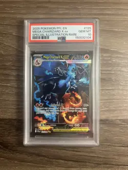 Pokemon 2025 Mega Charizard X ex 125/094 SIR Phantasmal Flames GEM MINT PSA 10 - Image 1
