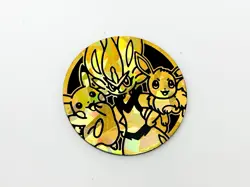 Battle Academy Coin Pikachu Eevee Cinderace Holo Pokemon TCG Exclusive - Image 1