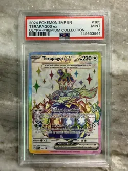 2024 POKEMON SVP EN-SV BLACK STAR PROMO #165 TERAPAGOS EX PSA 9 - Image 1