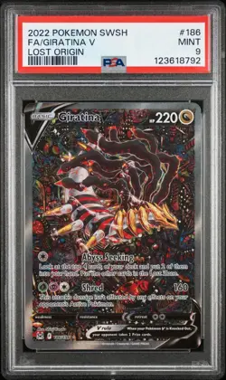 2022 POKEMON SWORD & SHIELD LOST ORIGIN #186 FULL ART/GIRATINA V PSA 9 - Image 1