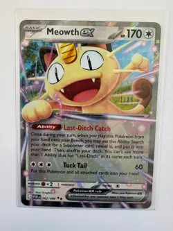 MEOWTH EX 062/088 PERFECT ORDER DOUBLE RARE POKEMON HOLO NM/M 5BAN GRAPHICS - Image 1