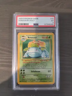 Pokemon 1999 Venusaur Holo Rare Base Set #15 PSA 5 - Image 4