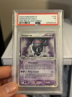Pokemon Gengar ex 108/112 FireRed LeafGreen Holo PSA 1 SWIRL - Image 1