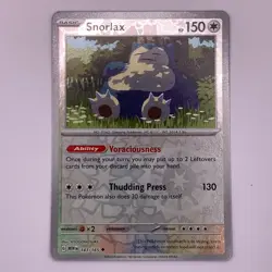 Snorlax 143/165 Reverse Holo Scarlet & Violet 151 Pokemon TCG Near Mint NM - Image 1