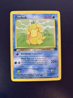 Psyduck 1st Edition Vintage Pokemon Card Common Team Rocket 65/82 - NM+ - Image 1