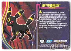 Umbreon #7 Topps Johto League Champions Trading Cards Pokemon DMG - Image 2