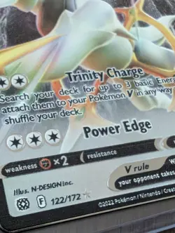 Arceus V 122/172 METAL Card Pokemon Ultra Premium Collection Brilliant Stars - Image 3