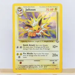 Jolteon 4/64 Pokemon Card TCG Jungle Rare Holo MP - Image 3