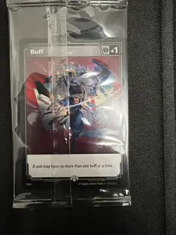 SEALED Riot Exclusive Riftbound Fist Bump Buff Double Sided Promo Card - Image 2