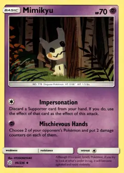 Mimikyu #96/236 - Cosmic Eclipse Near Mint or Better - Pokemon Card - Image 1
