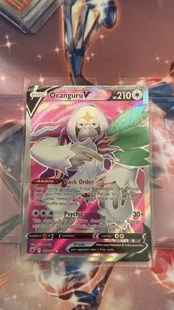 Pokemon TCG- Oranguru V Full Art Astral Radiance Card 179/189 - NM - Image 1