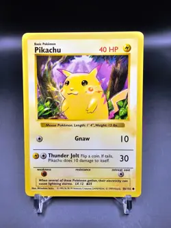 EX - Pikachu - 58/102 - Shadowless - Red Cheeks - Base Set - Pokemon Card - Image 1