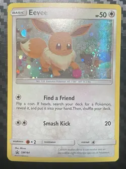 Pokemon TCG Eevee Sun & Moon SM184 Promo Card Holo - Image 1