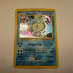 Pokemon Gyarados Base Set Holo unlimited English Card 6/102 DMG Damaged - Image 1