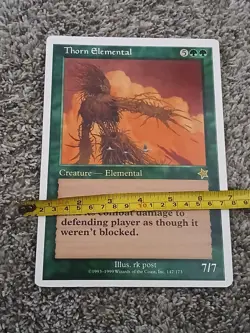 Magic The Gathering Thorn Elemental Oversized 6" X 9" Promo Card 1999 Starter - Image 1