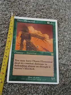 Magic The Gathering Thorn Elemental Oversized 6" X 9" Promo Card 1999 Starter - Image 2