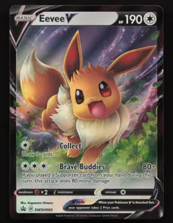 Eevee V - SWSH065 Promo SWSH: Sword & Shield Promo Cards NM 2019 - Image 1