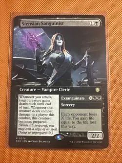 Stensian Sanguinist Extended Art R 78 - MTG Secrets of Strixhaven - Image 1