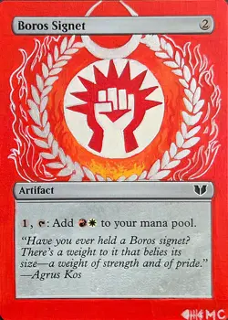 Boros Signet - MTG - Hand Painted Borderless Alter - Full Art Custom - Image 2